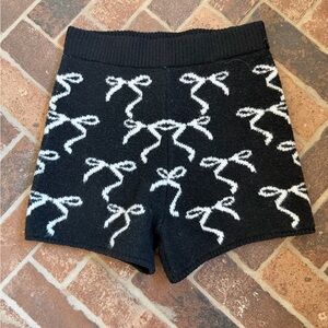 Wild Fable Black and White Knit Shorts